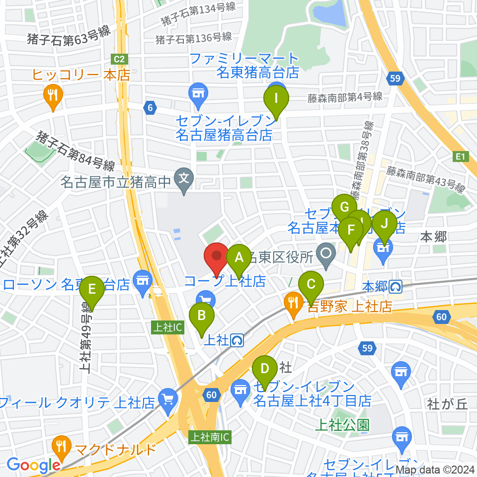 ライブ・ギャラリー 元周辺のカフェ一覧地図