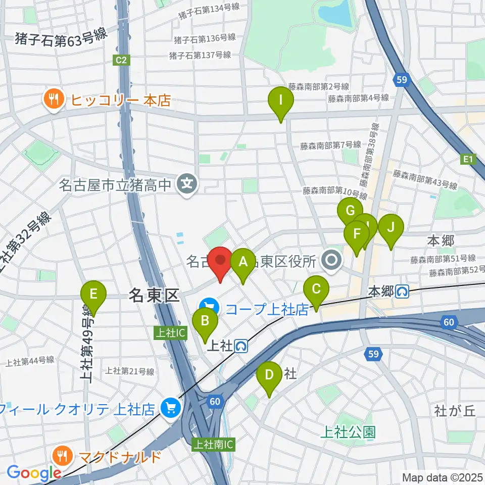 ライブ・ギャラリー 元周辺のカフェ一覧地図