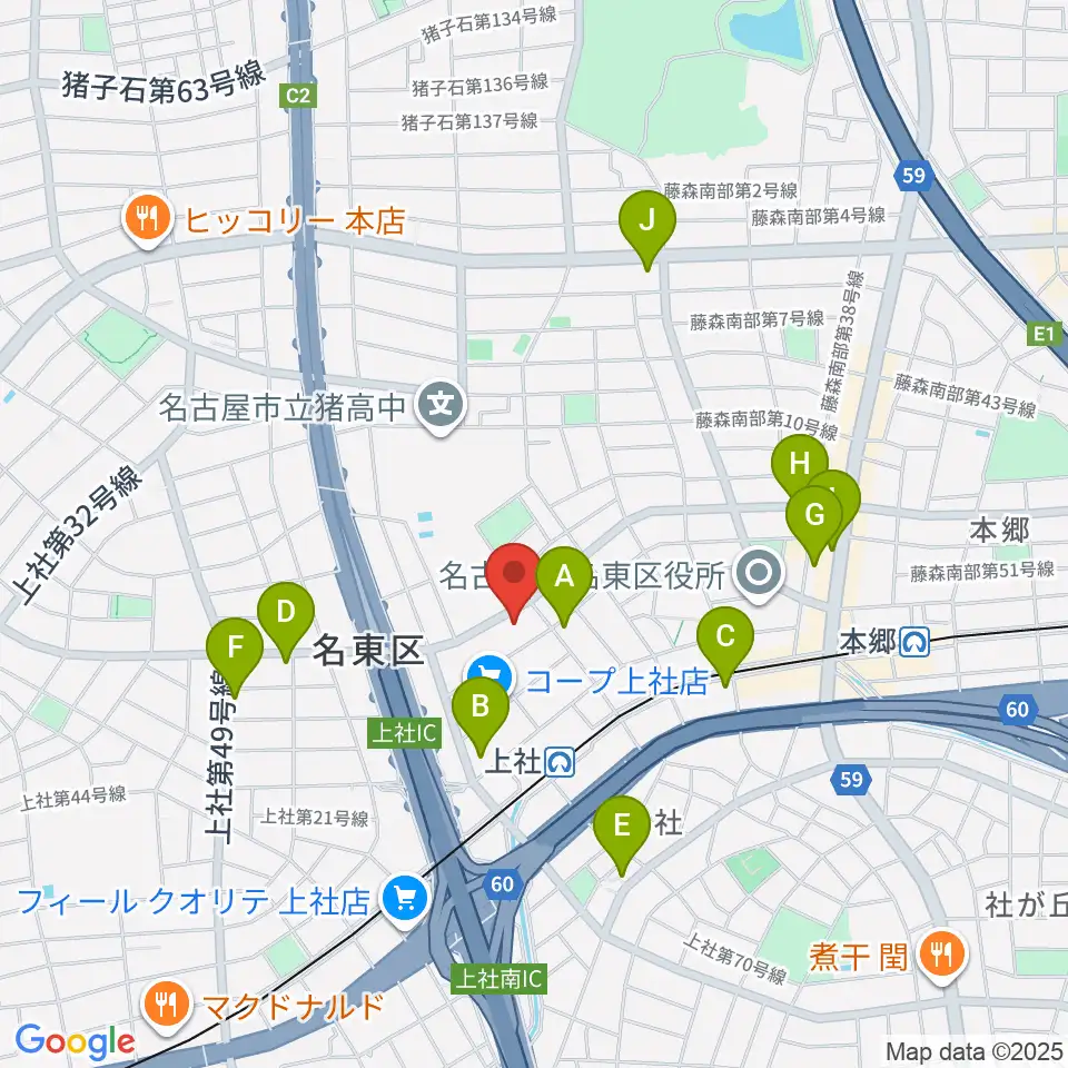 ライブ・ギャラリー 元周辺のカフェ一覧地図