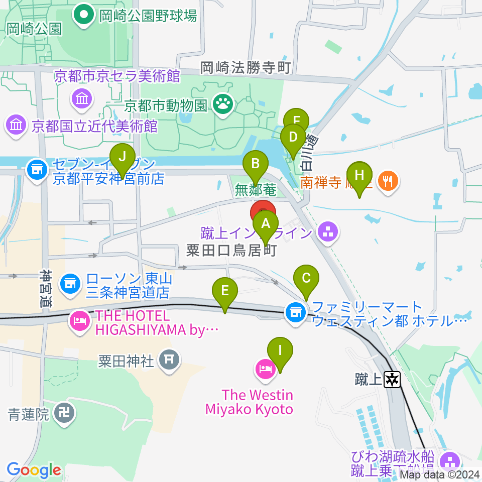 京都市国際交流会館kokoka周辺のカフェ一覧地図