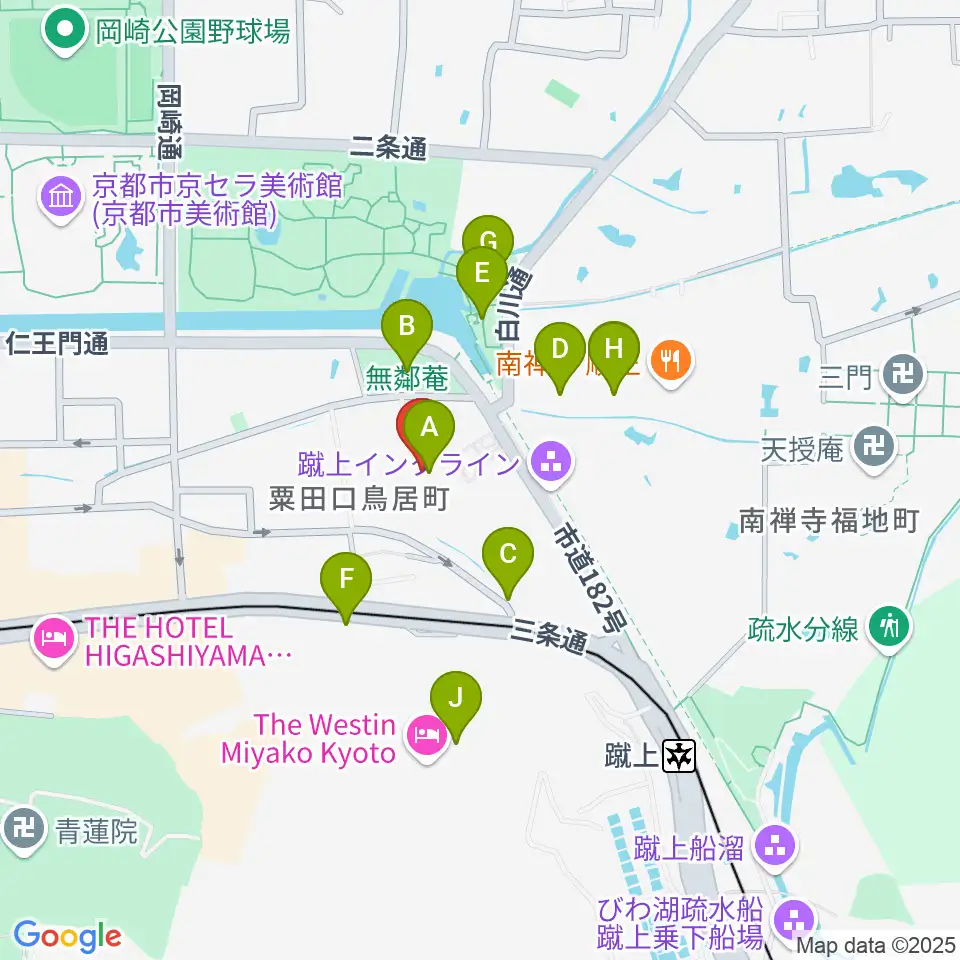 京都市国際交流会館kokoka周辺のカフェ一覧地図