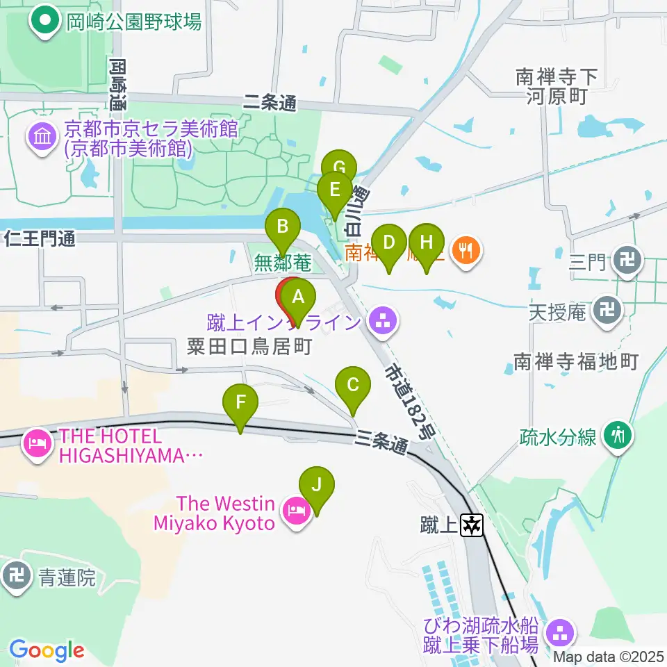 京都市国際交流会館kokoka周辺のカフェ一覧地図