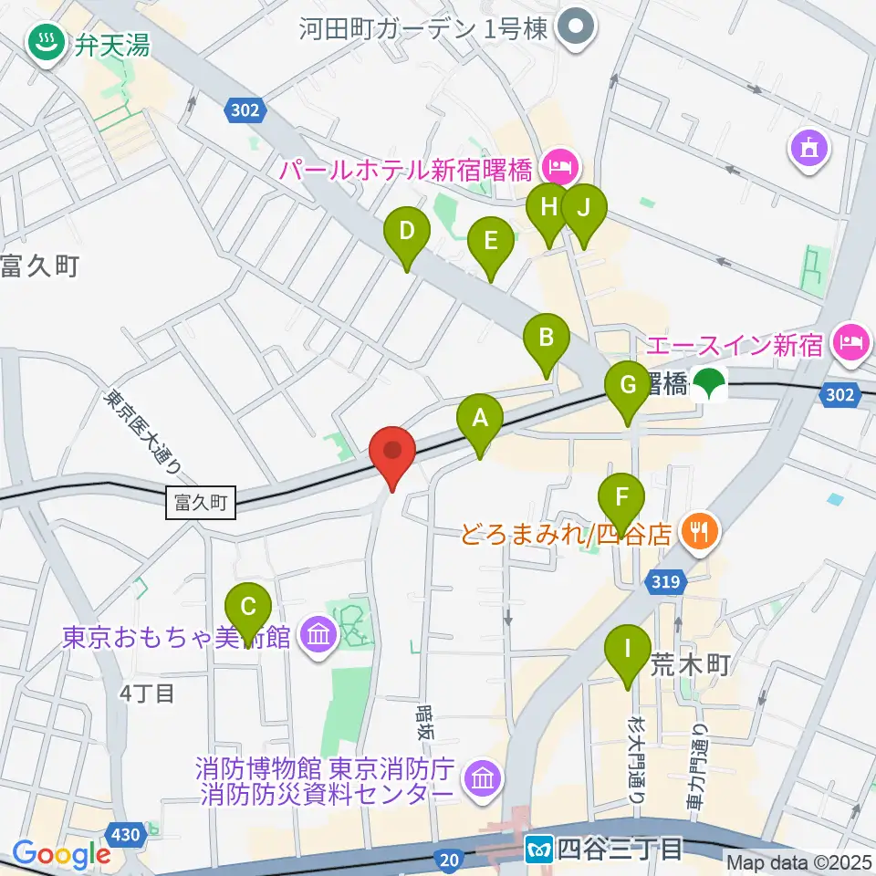 曙橋JAZZBAR FILL IN周辺のカフェ一覧地図