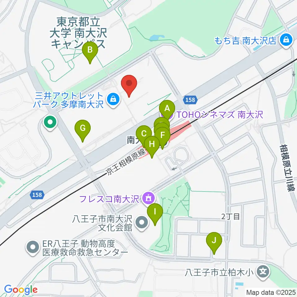 TAMAカルチャーカレッジ周辺のカフェ一覧地図