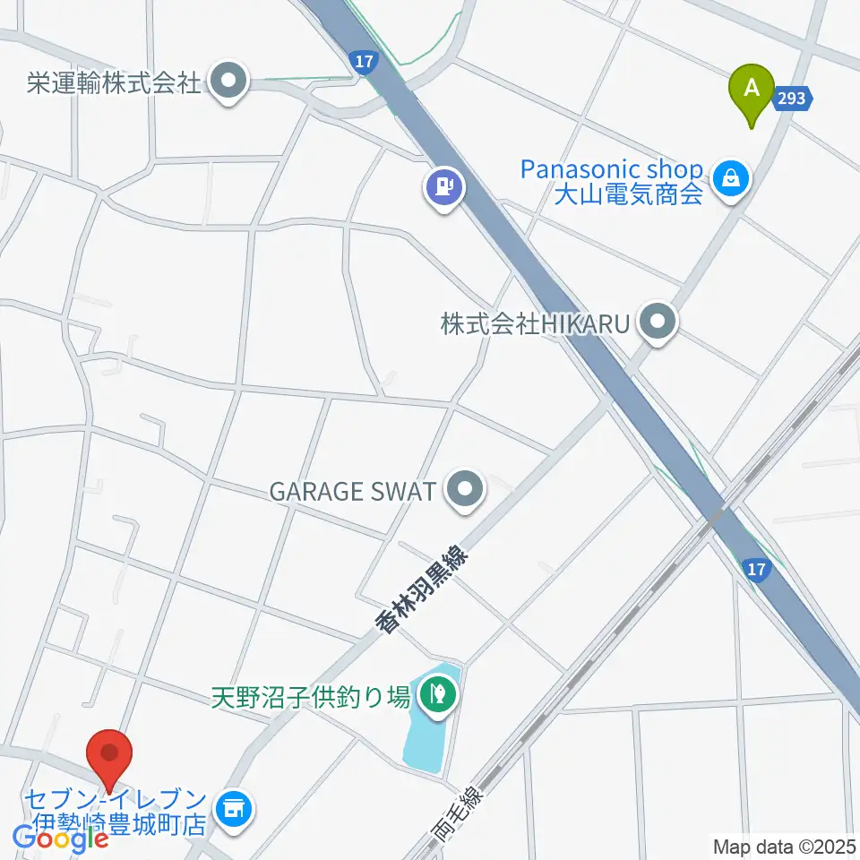 平田ドラム教室 伊勢崎店周辺のカフェ一覧地図
