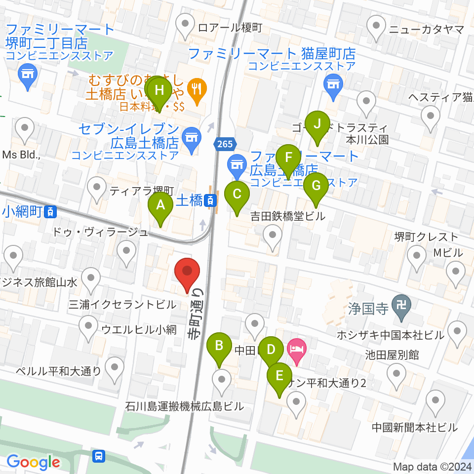 スタジオG周辺のカフェ一覧地図