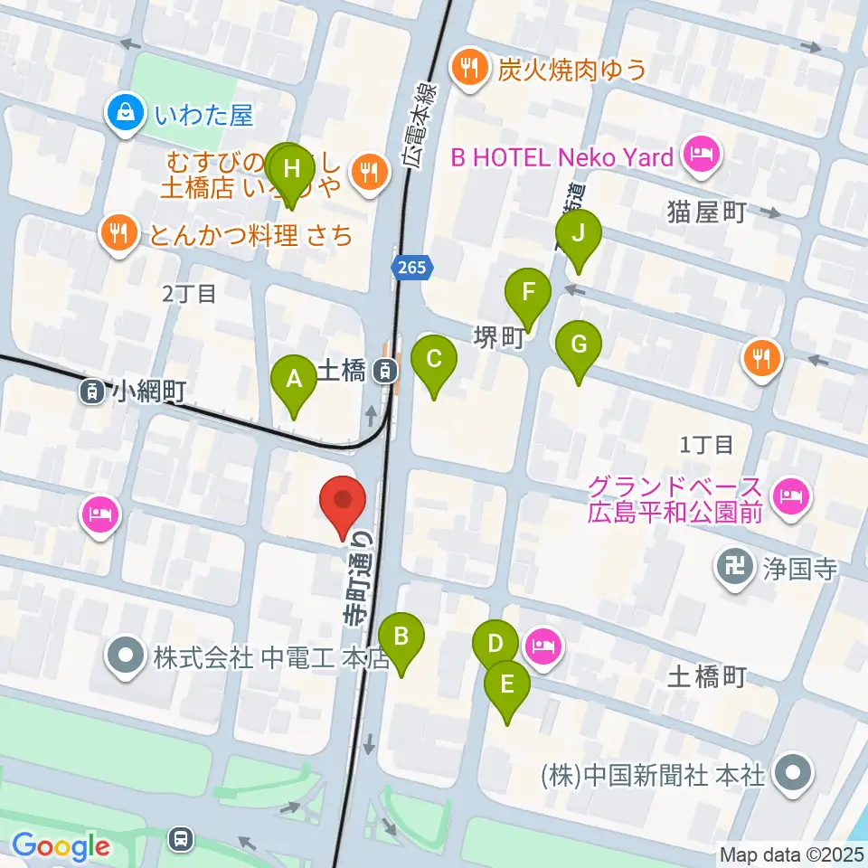 スタジオG周辺のカフェ一覧地図