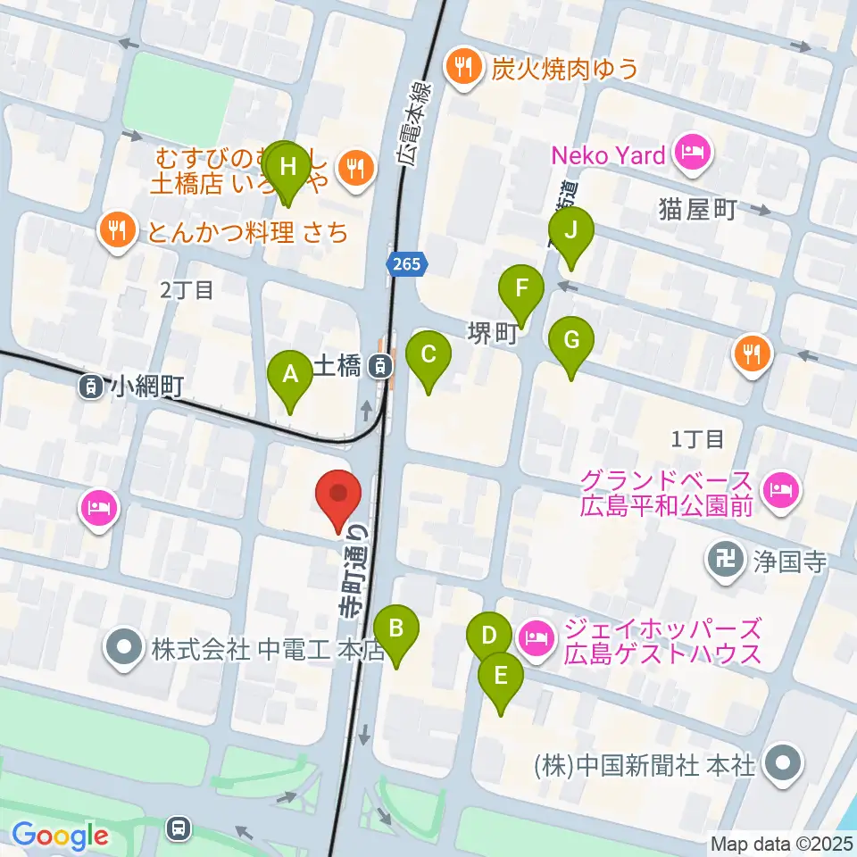 スタジオG周辺のカフェ一覧地図