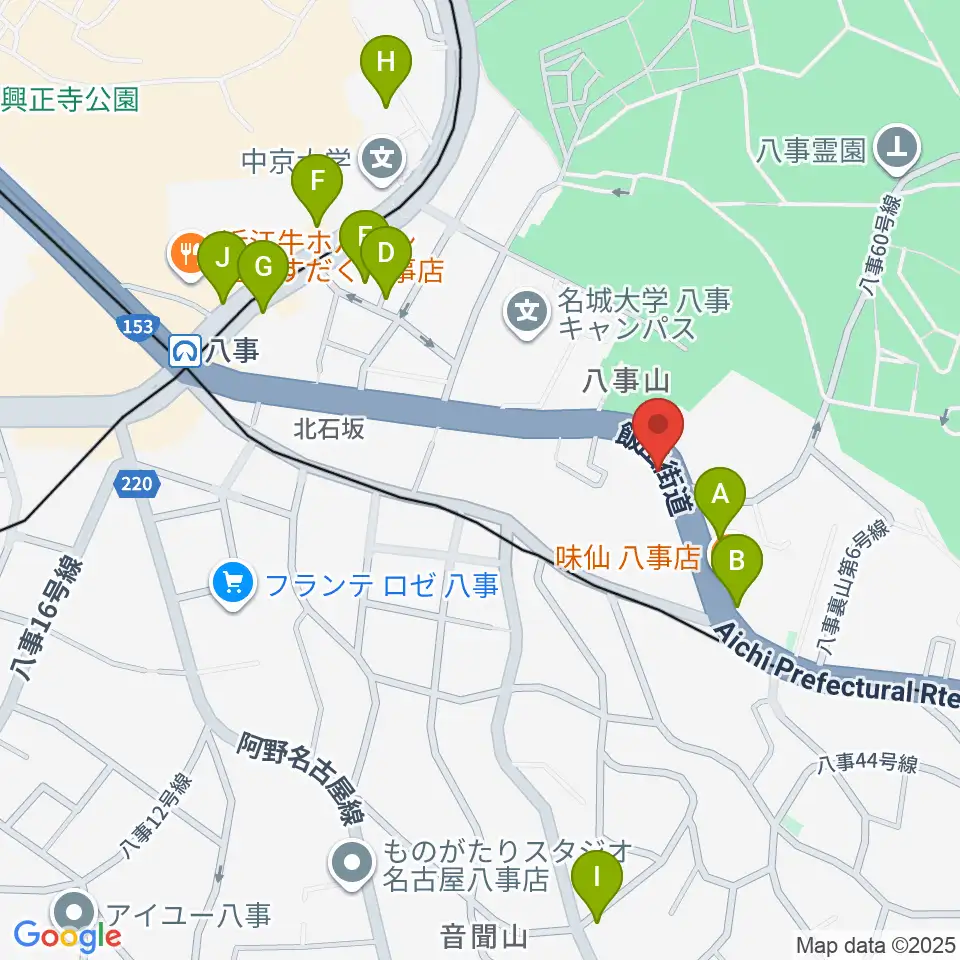 オサスタ周辺のカフェ一覧地図
