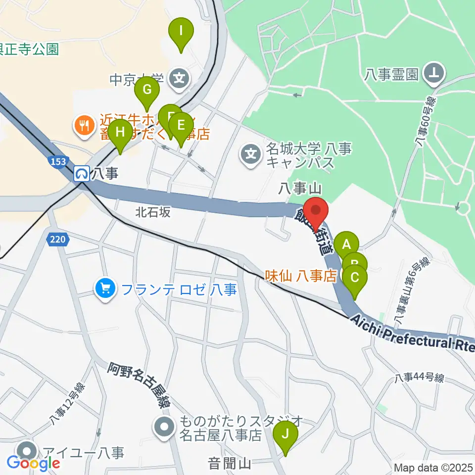 オサスタ周辺のカフェ一覧地図