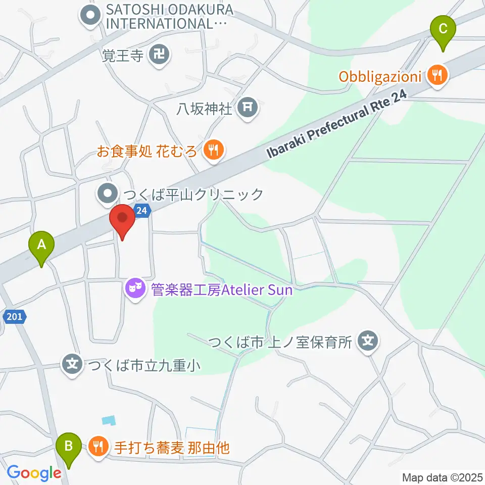 ミュージックプラント 花室スタジオ周辺のカフェ一覧地図