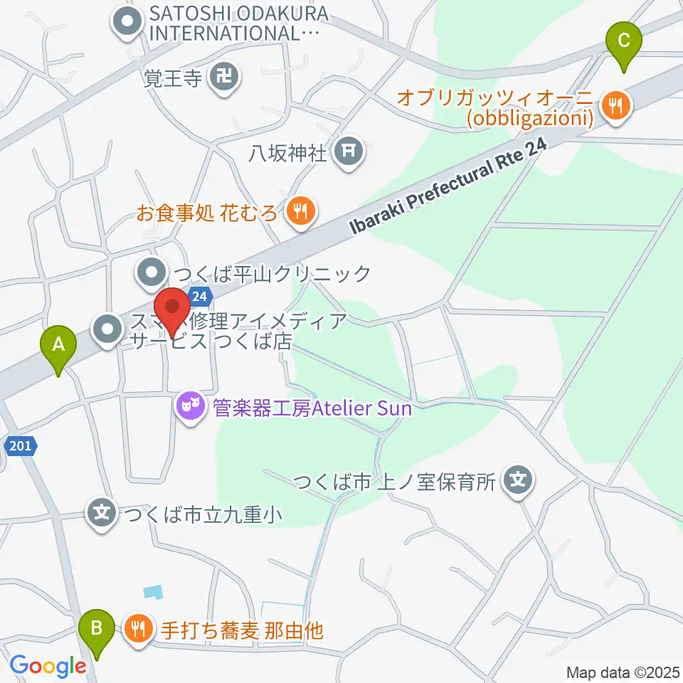ミュージックプラント 花室スタジオ周辺のカフェ一覧地図