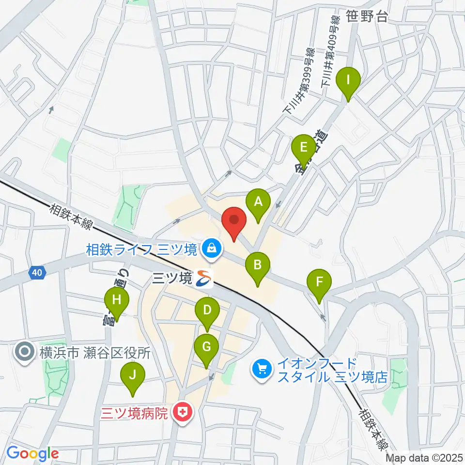 三ツ境カルチャーセンター周辺のカフェ一覧地図
