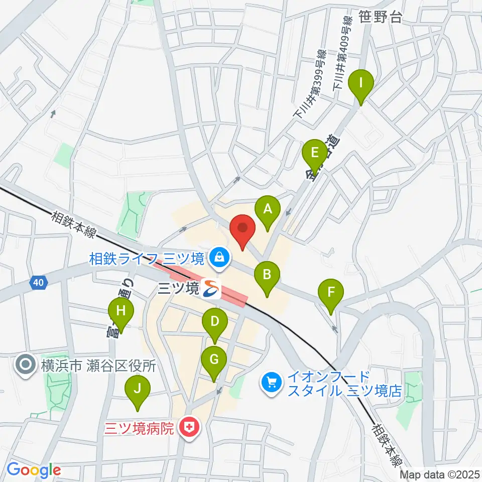 三ツ境カルチャーセンター周辺のカフェ一覧地図