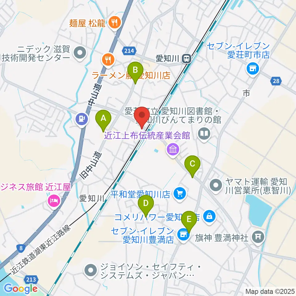 塚本楽器 愛知川店周辺のカフェ一覧地図