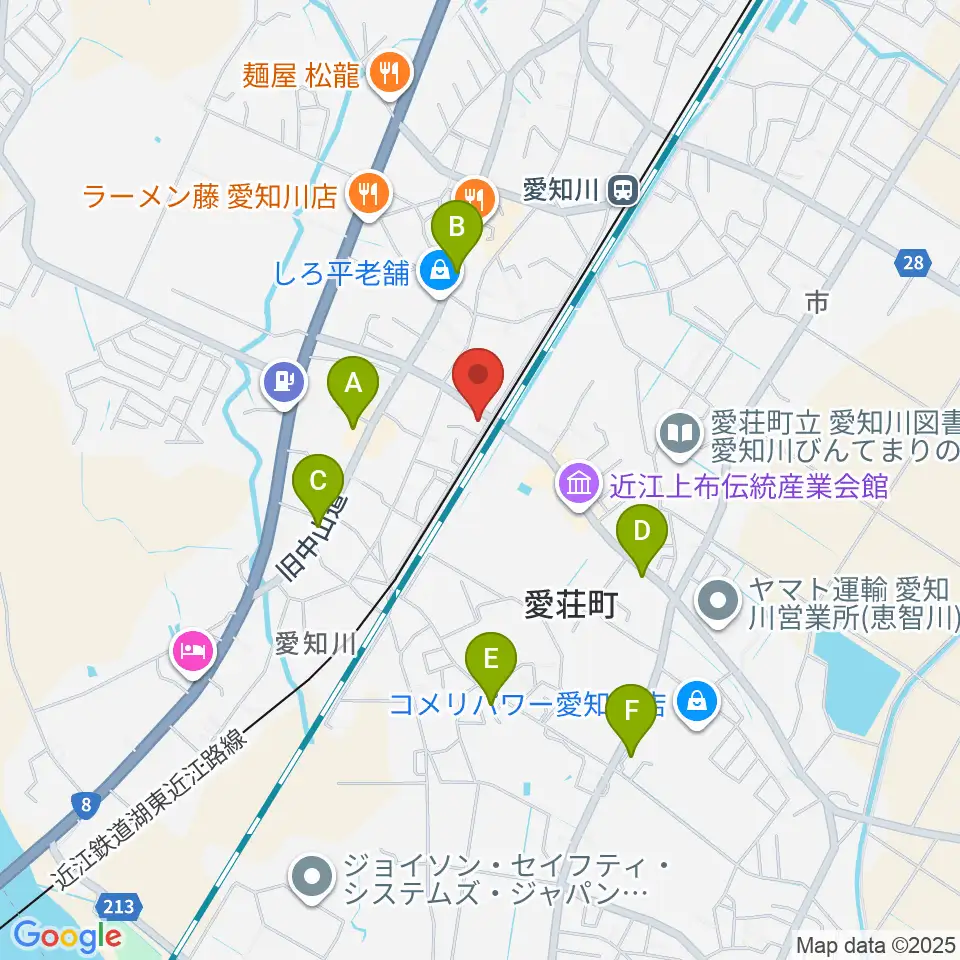 塚本楽器 愛知川店周辺のカフェ一覧地図