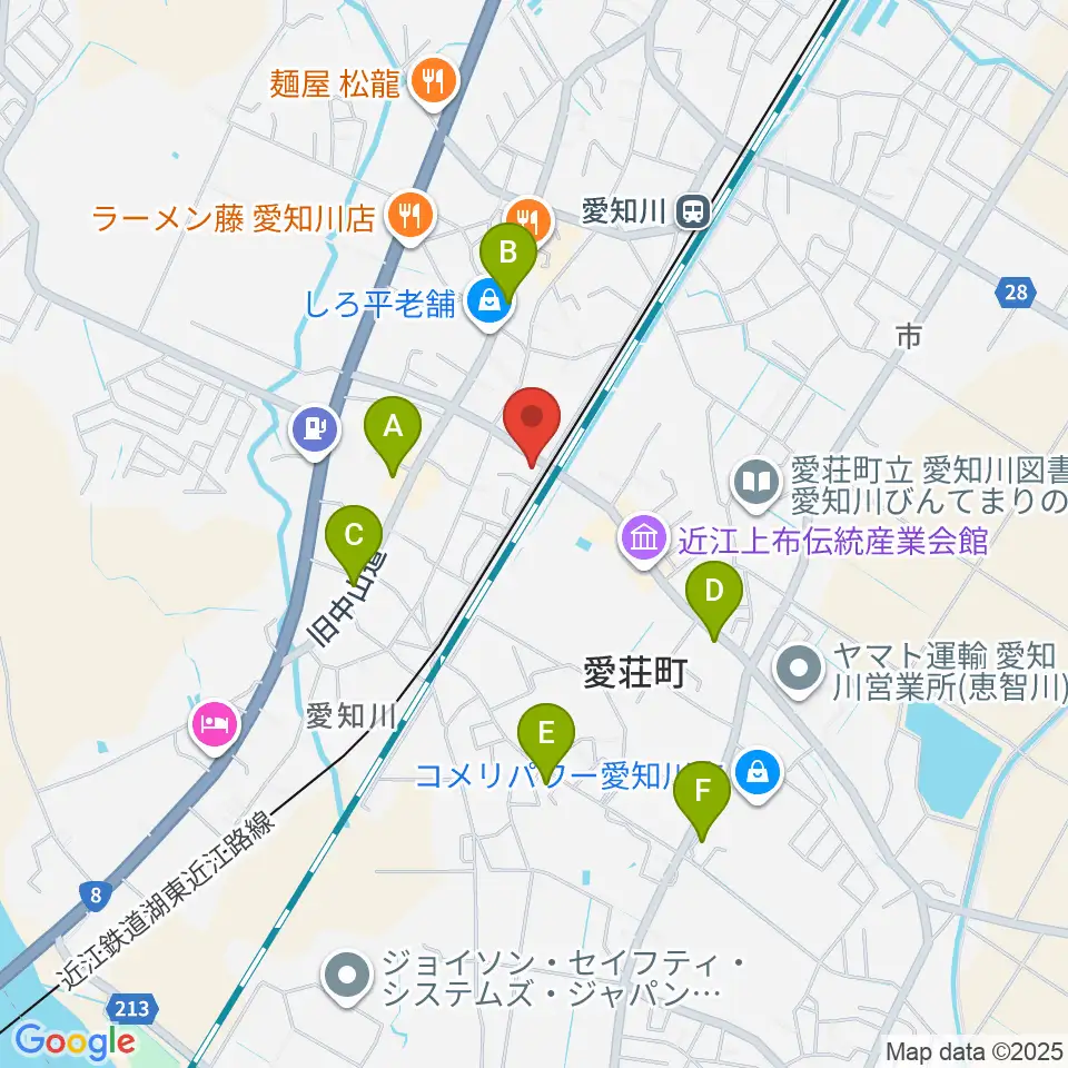 塚本楽器 愛知川店周辺のカフェ一覧地図