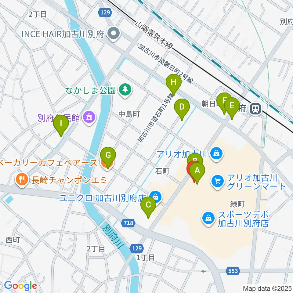 ヨークカルチャーセンター加古川周辺のカフェ一覧地図