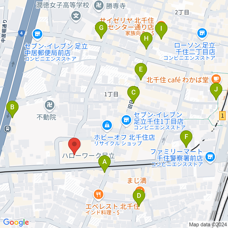 天空劇場周辺のカフェ一覧地図