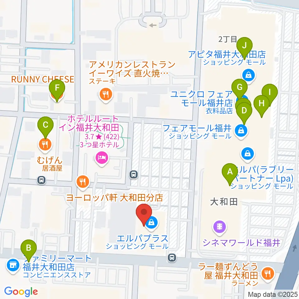 MPC大和田周辺のカフェ一覧地図