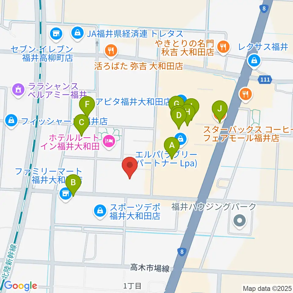 MPC大和田周辺のカフェ一覧地図