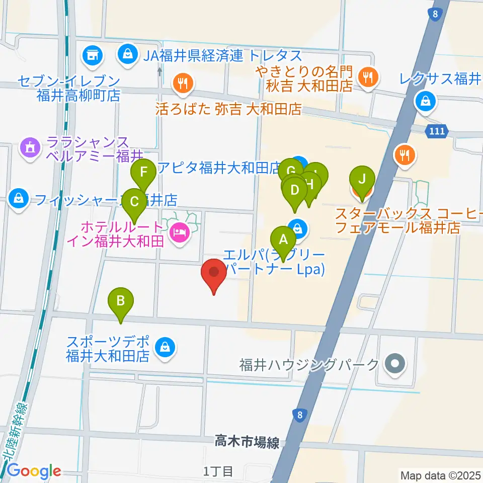 MPC大和田周辺のカフェ一覧地図