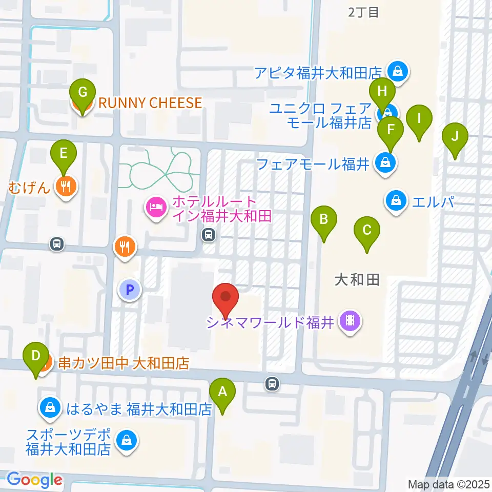MPC大和田周辺のカフェ一覧地図
