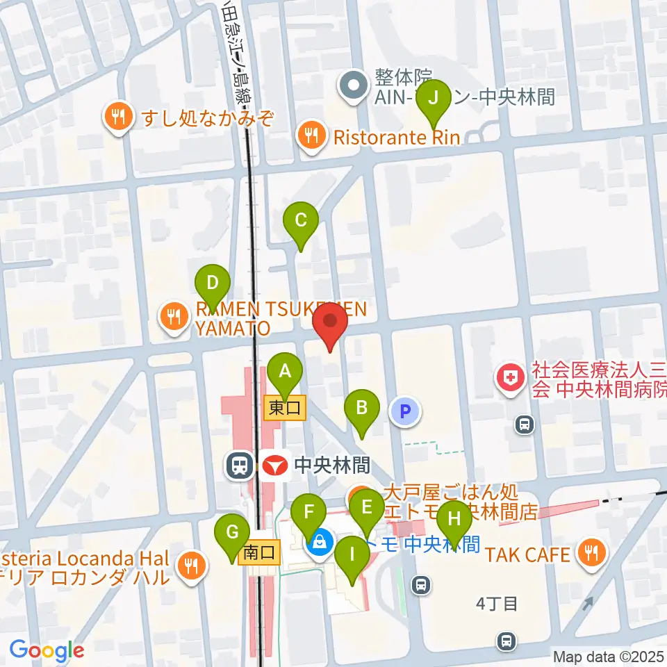 相模楽器 中央林間センター周辺のカフェ一覧地図