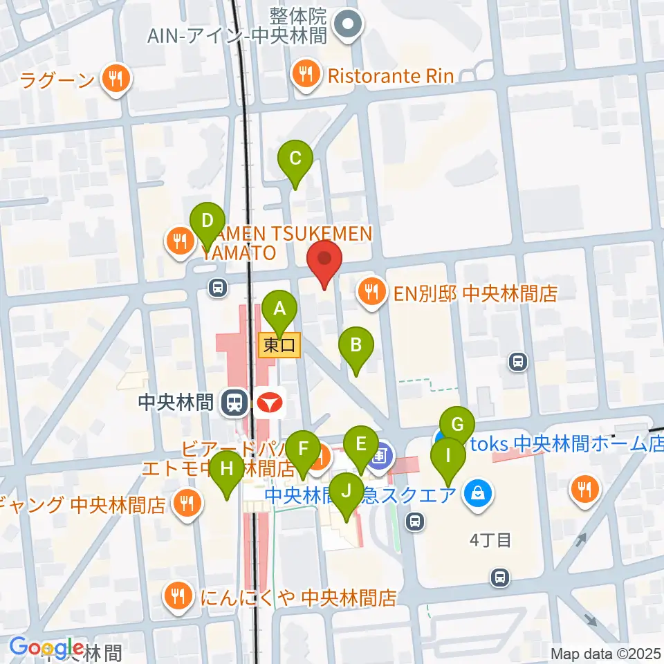 相模楽器 中央林間センター周辺のカフェ一覧地図