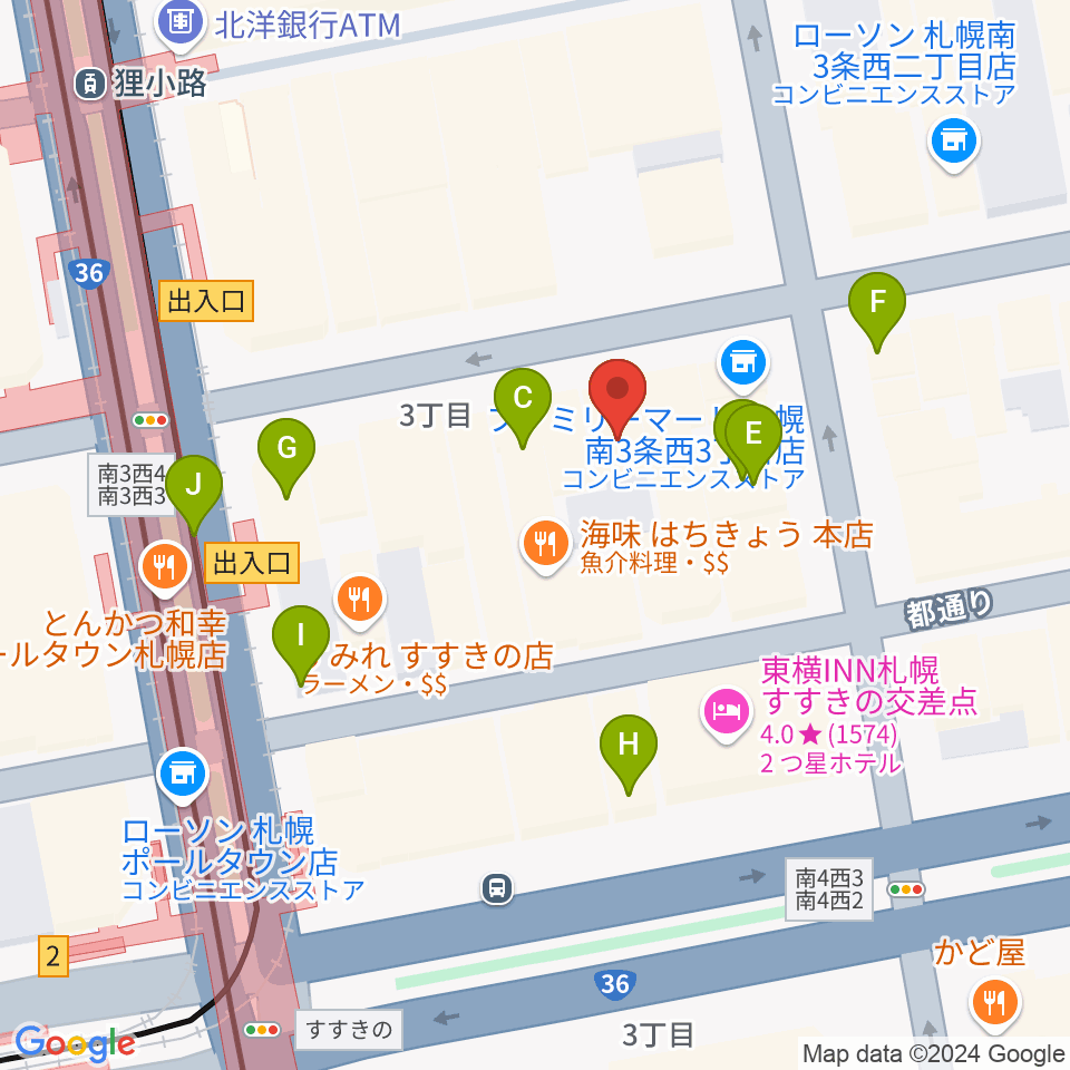 スタジオシーラカンス周辺のカフェ一覧地図