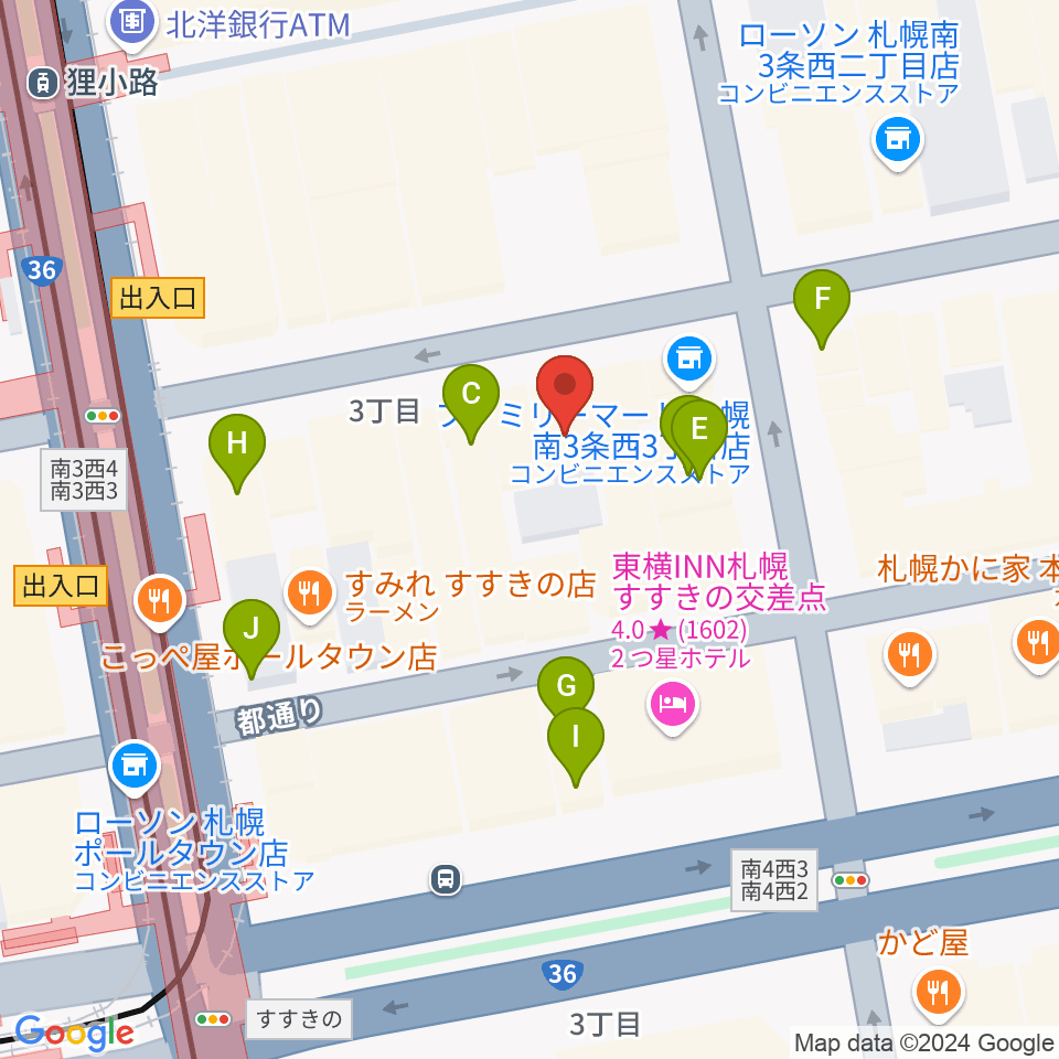 スタジオシーラカンス周辺のカフェ一覧地図