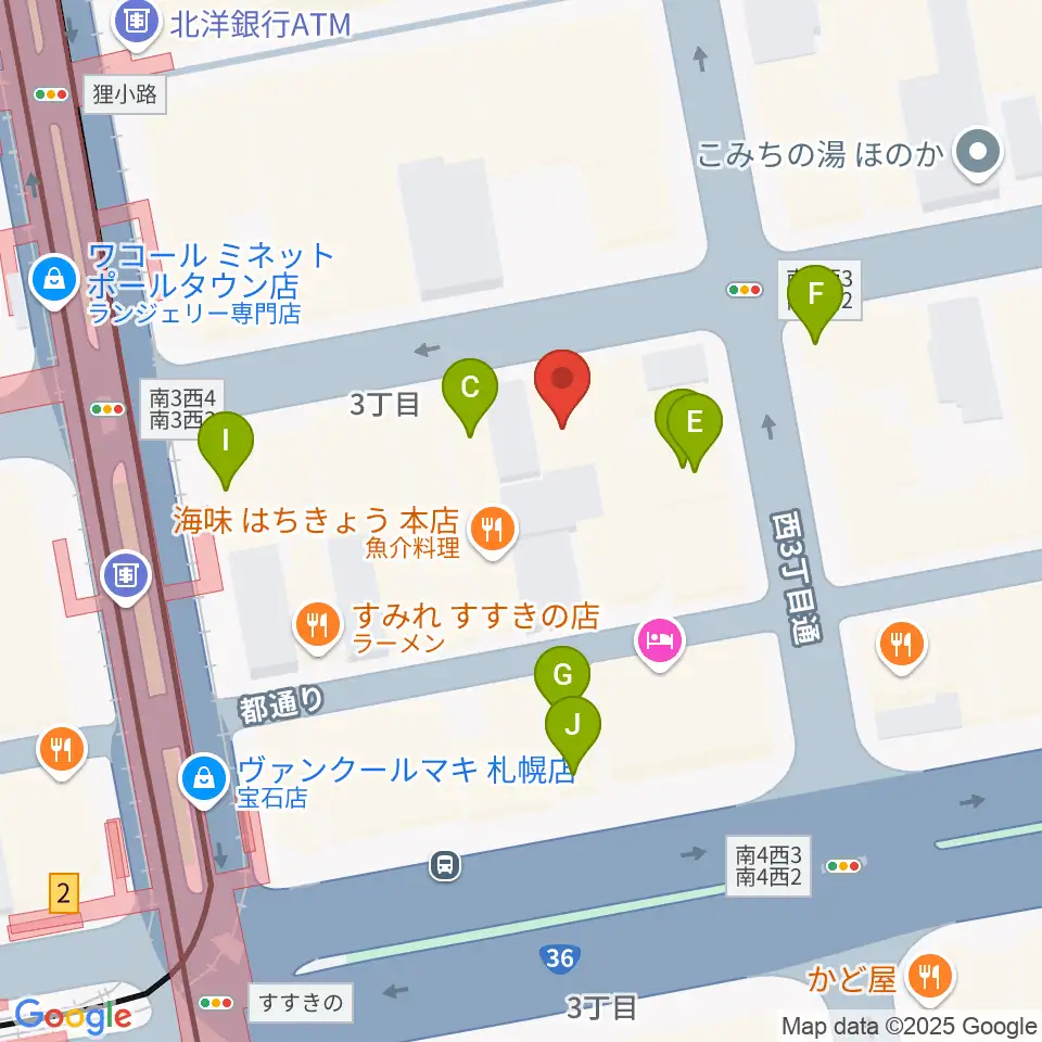 スタジオシーラカンス周辺のカフェ一覧地図
