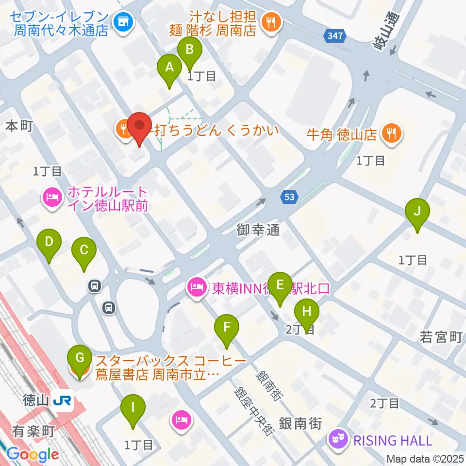 周南ガンボ周辺のカフェ一覧地図