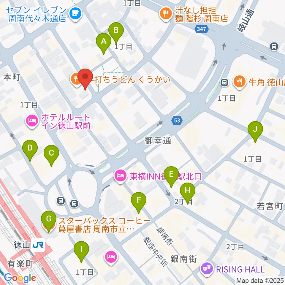周南ガンボ周辺のカフェ一覧地図