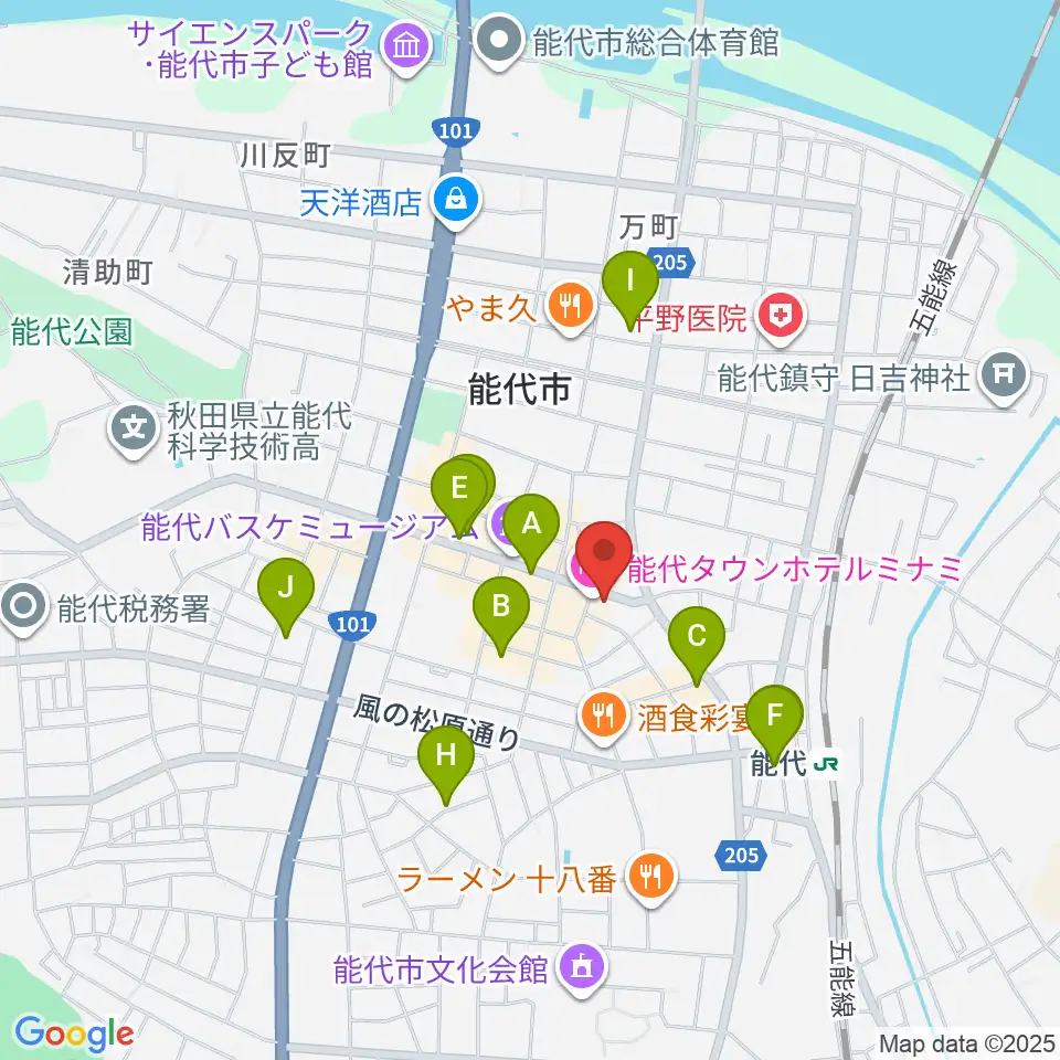 アサヒ楽器周辺のカフェ一覧地図