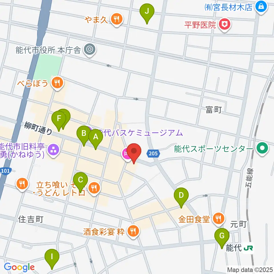 アサヒ楽器周辺のカフェ一覧地図