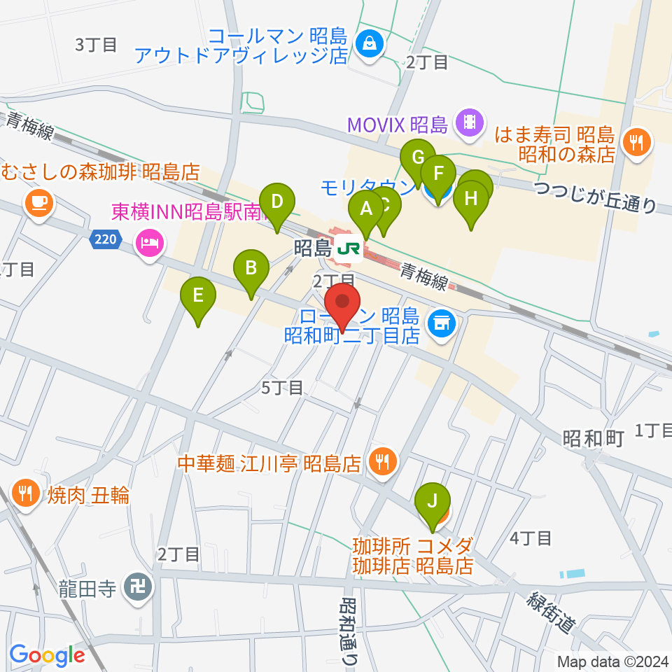 フローラカルチャークラブ周辺のカフェ一覧地図