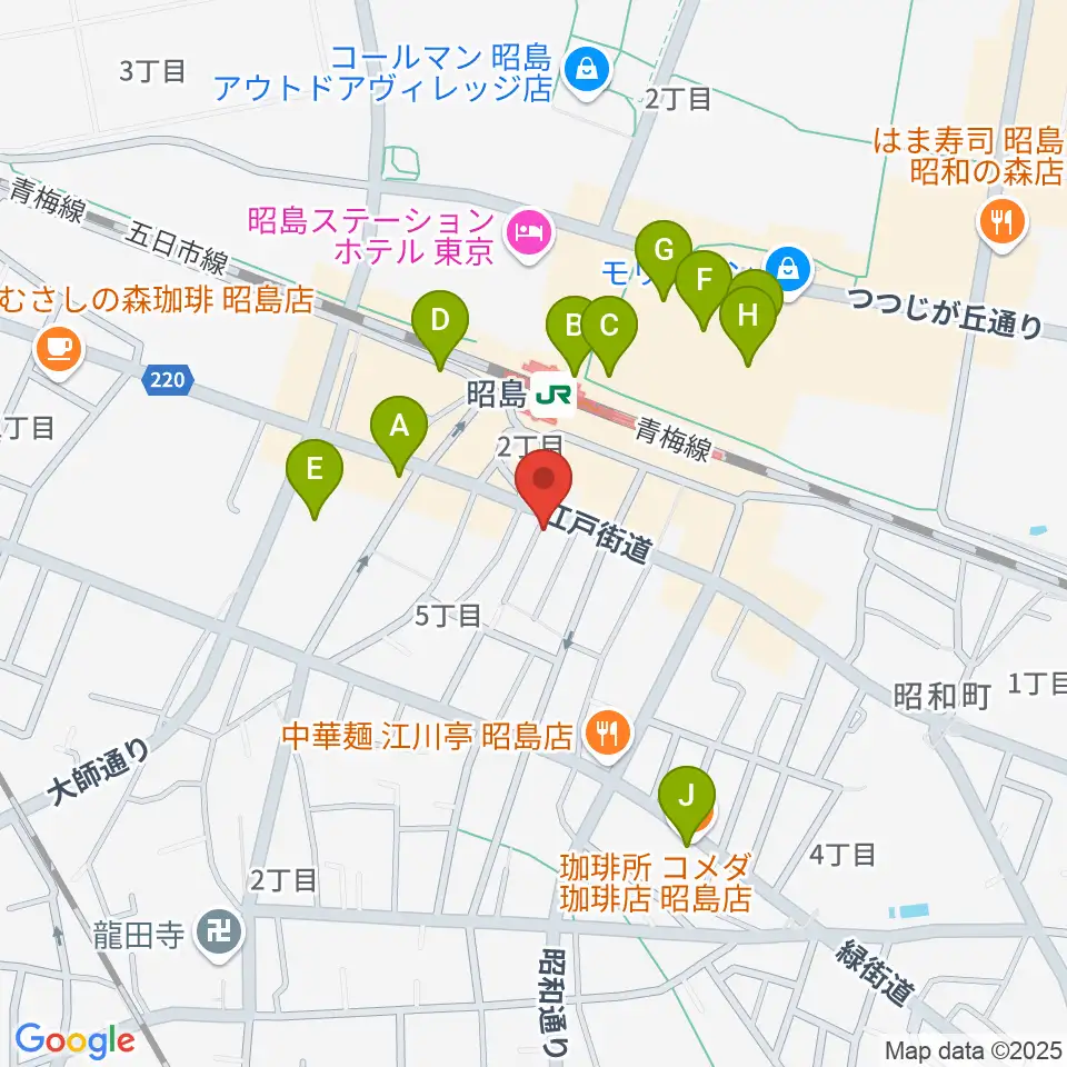 フローラカルチャークラブ周辺のカフェ一覧地図