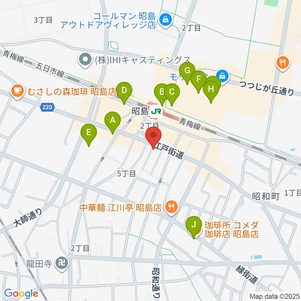 フローラカルチャークラブ周辺のカフェ一覧地図