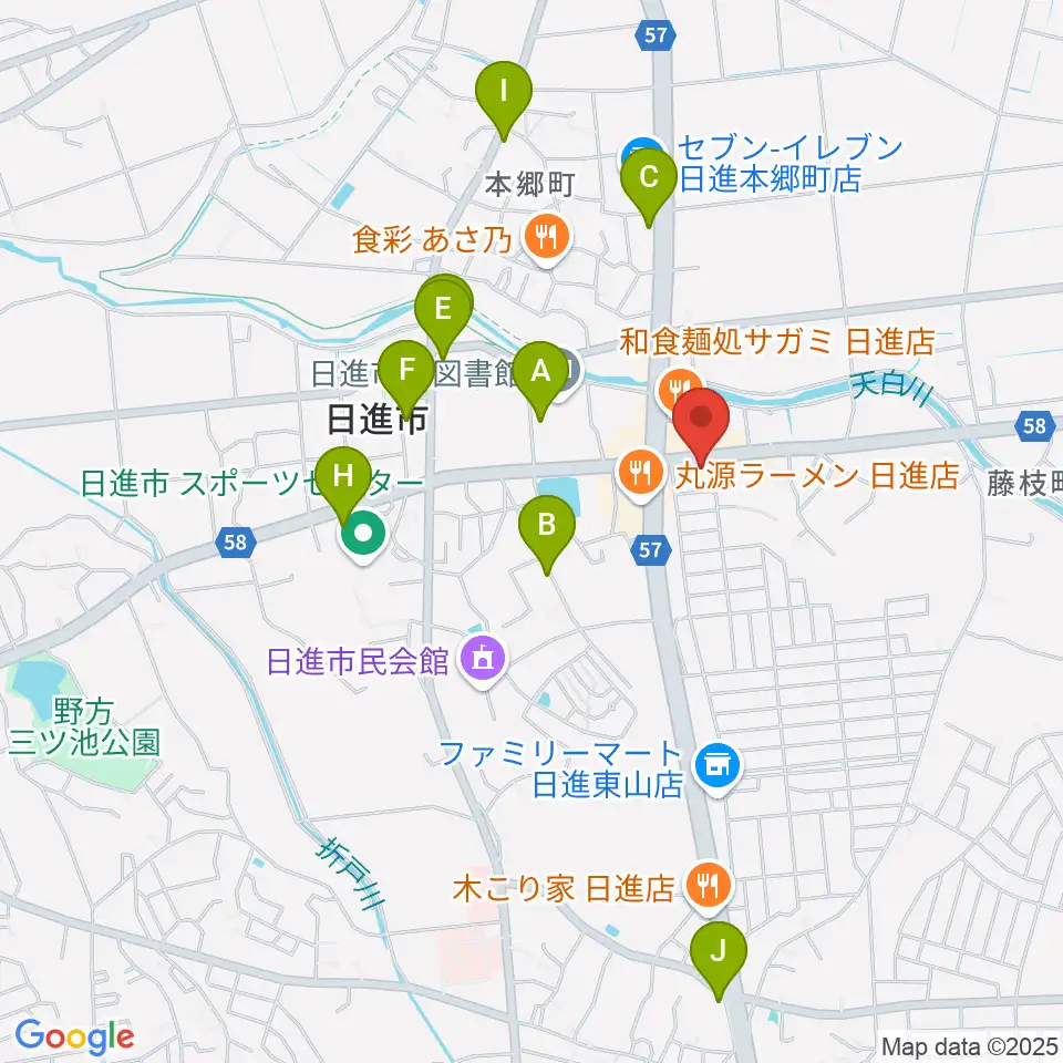J’z Studio West周辺のカフェ一覧地図