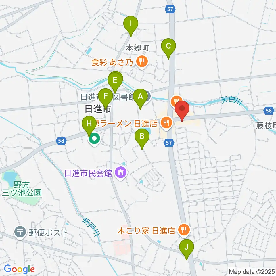 J’z Studio West周辺のカフェ一覧地図