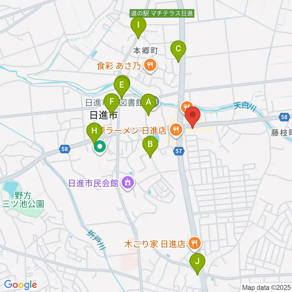 J’z Studio West周辺のカフェ一覧地図