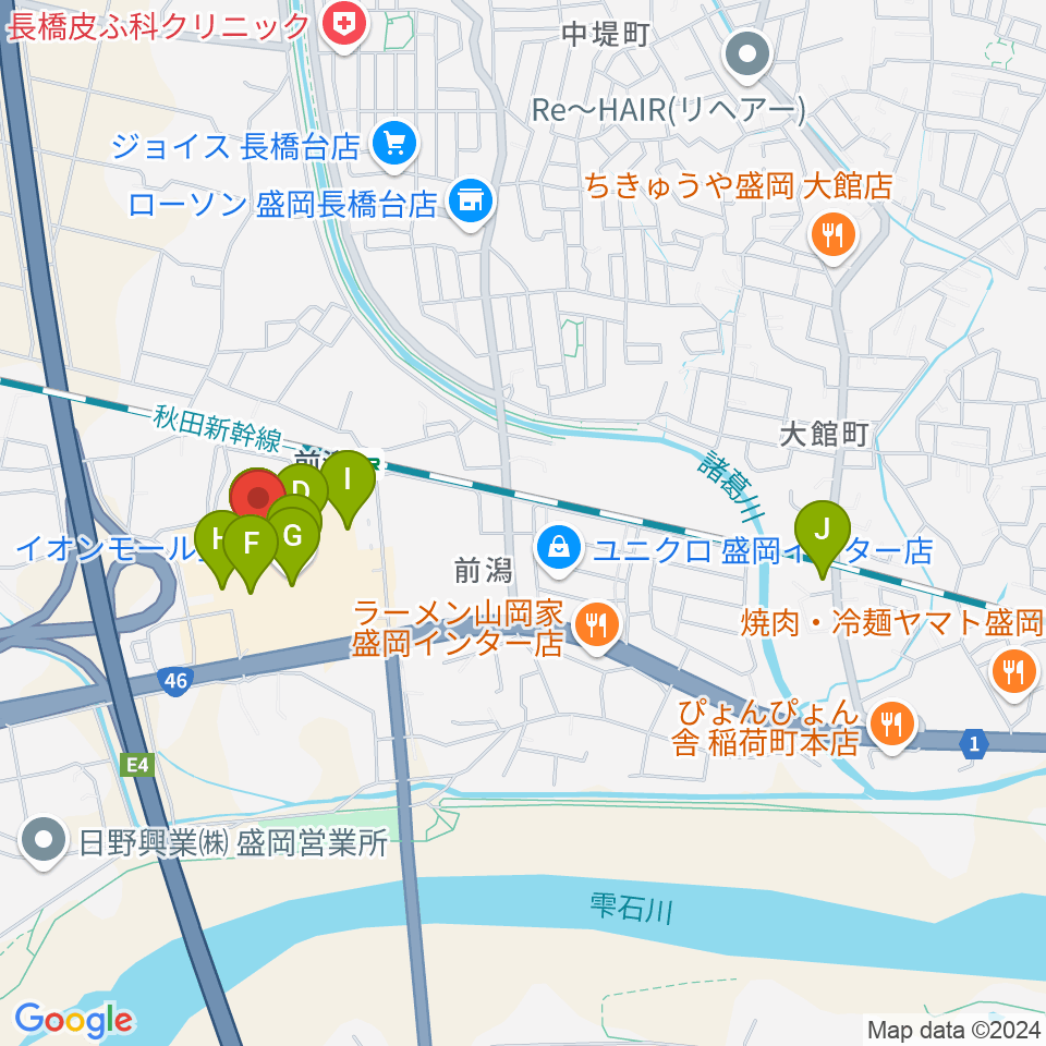 東山堂 MER♪T（メルト）周辺のカフェ一覧地図