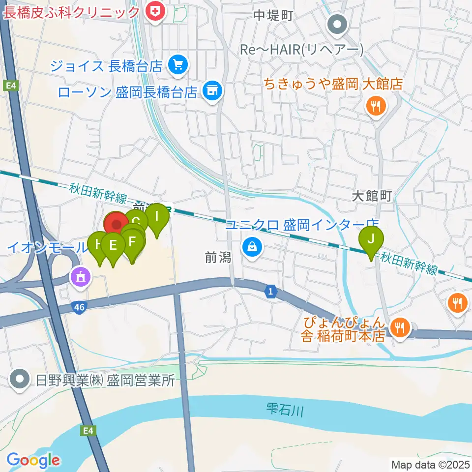 東山堂 MER♪T(メルト)周辺のカフェ一覧地図