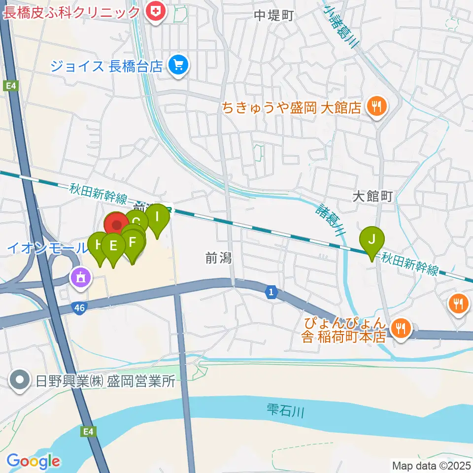 東山堂 MER♪T(メルト)周辺のカフェ一覧地図