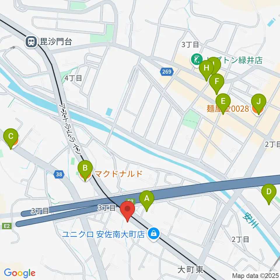 音楽館ピアノプラザ広島店周辺のカフェ一覧地図