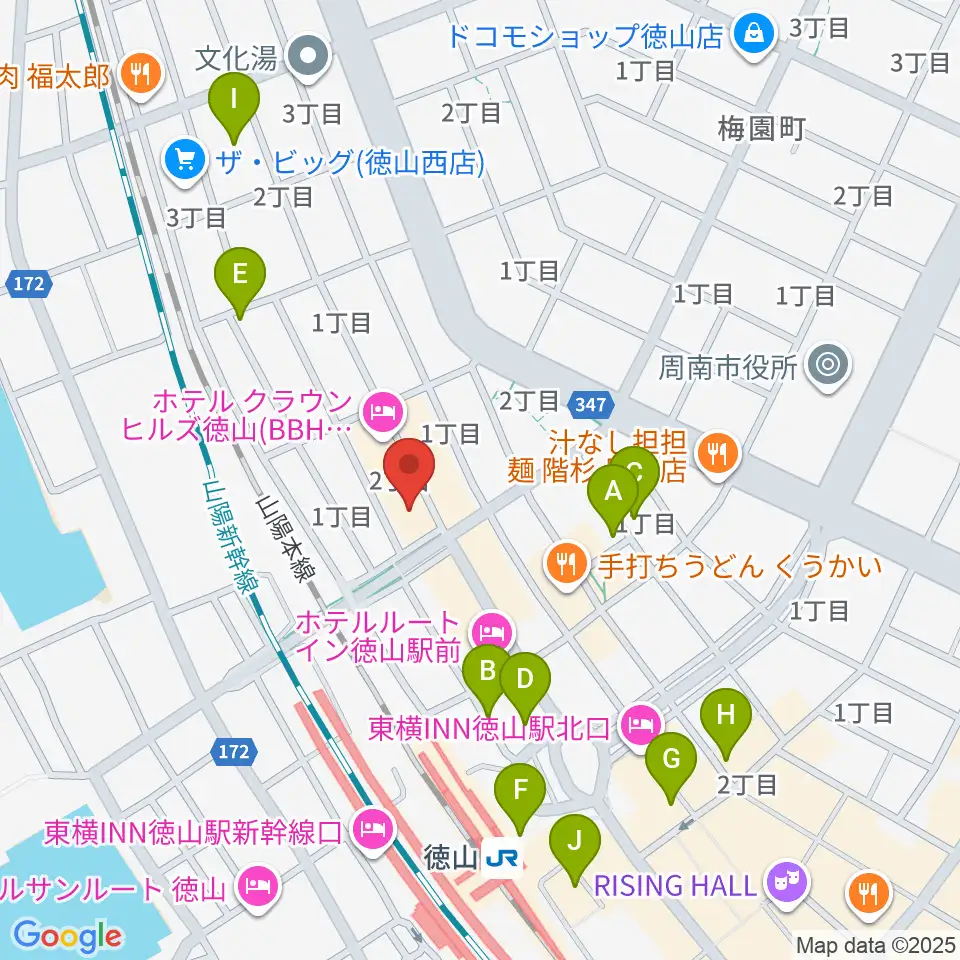POPS-K 周南ロック館周辺のカフェ一覧地図