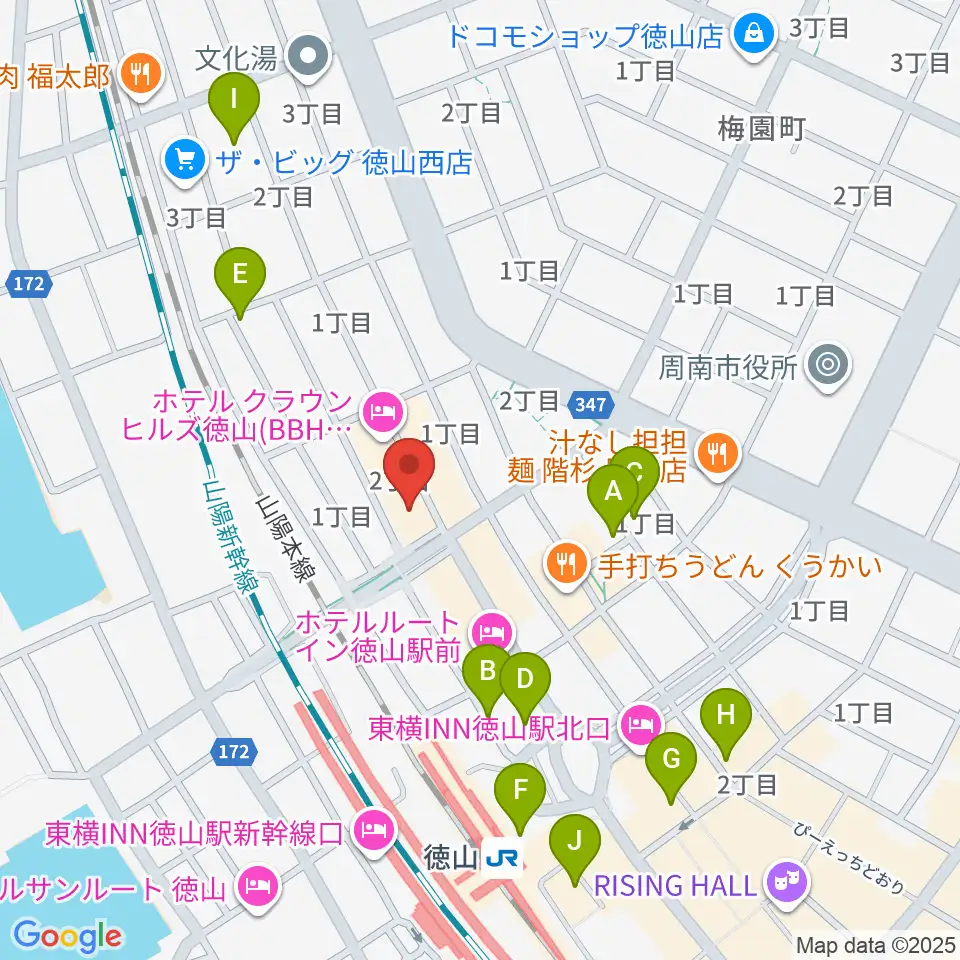 POPS-K 周南ロック館周辺のカフェ一覧地図