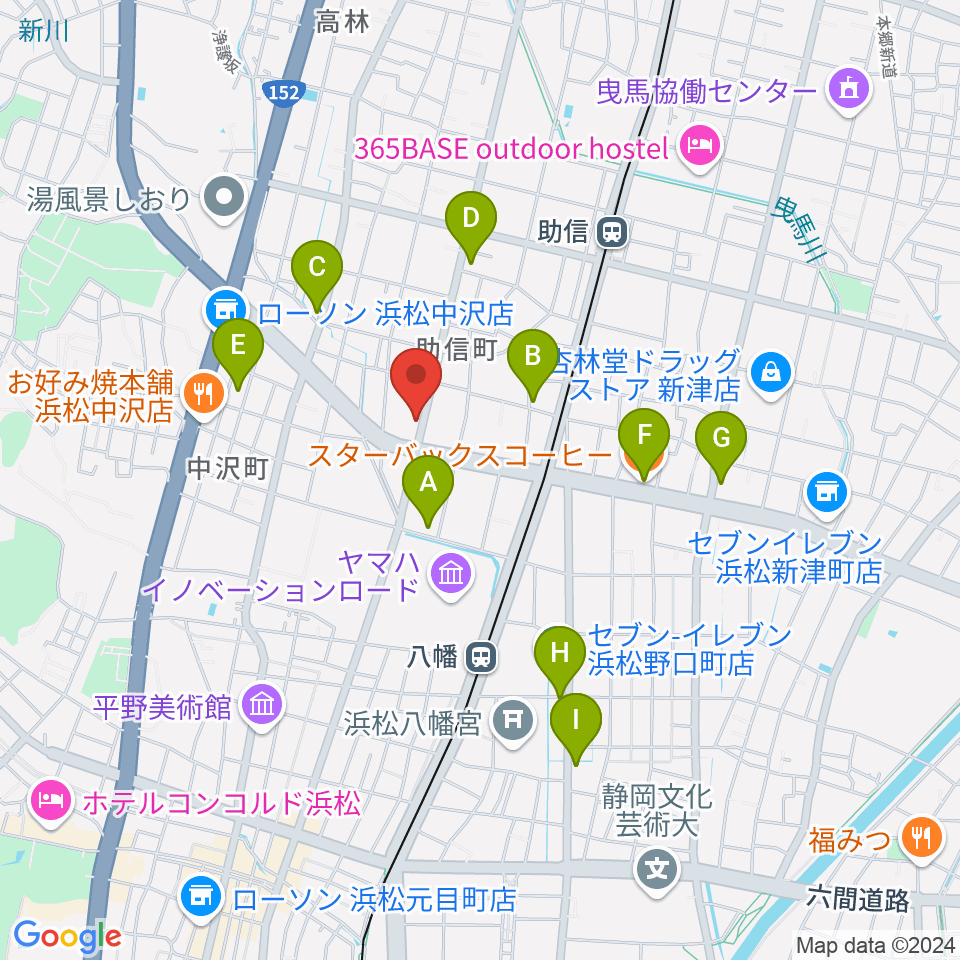 森といずみ周辺のカフェ一覧地図