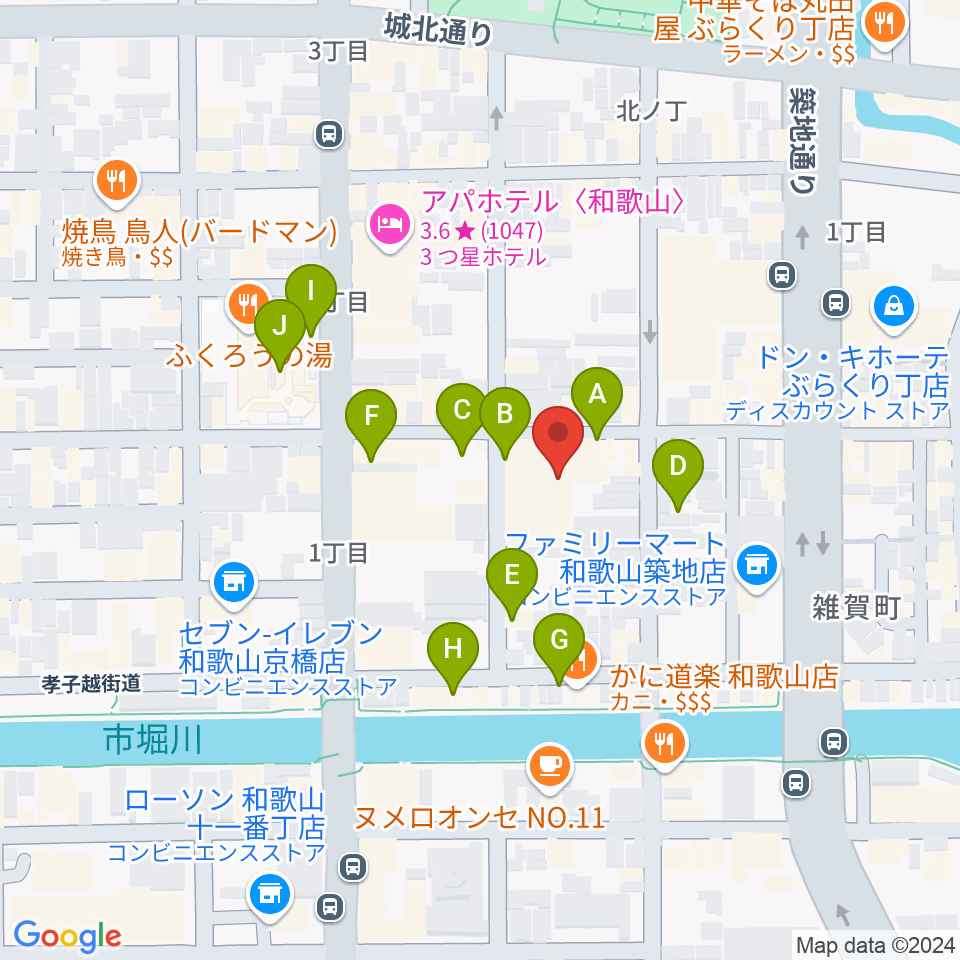 LIVE SPACE MOMENTS周辺のカフェ一覧地図